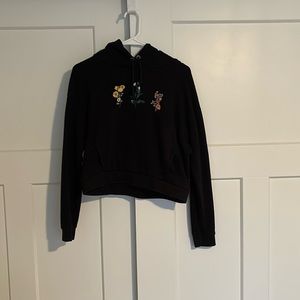 Aeropostale flower cropped sweatshirt